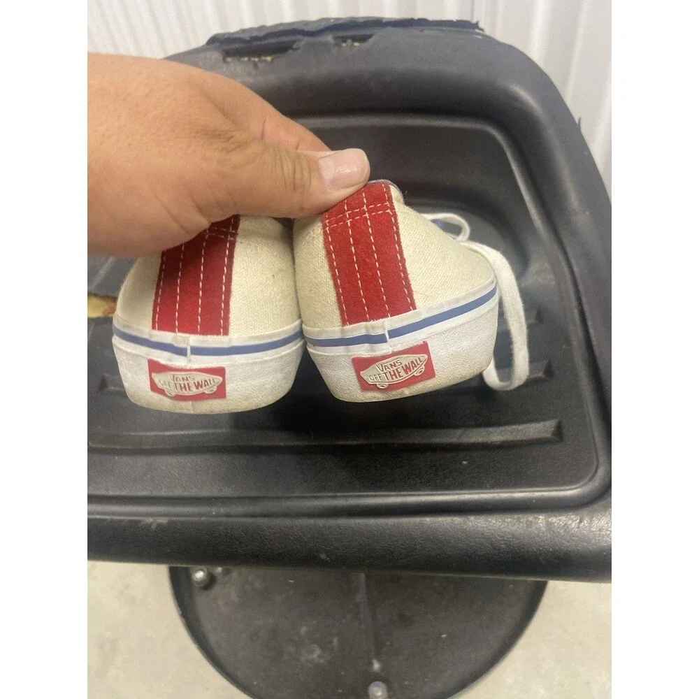 RARE VANS AUTHENTIC PRO SIZE 10 MENS BLUE WHITE RED CANVAS DEAD STOCK
